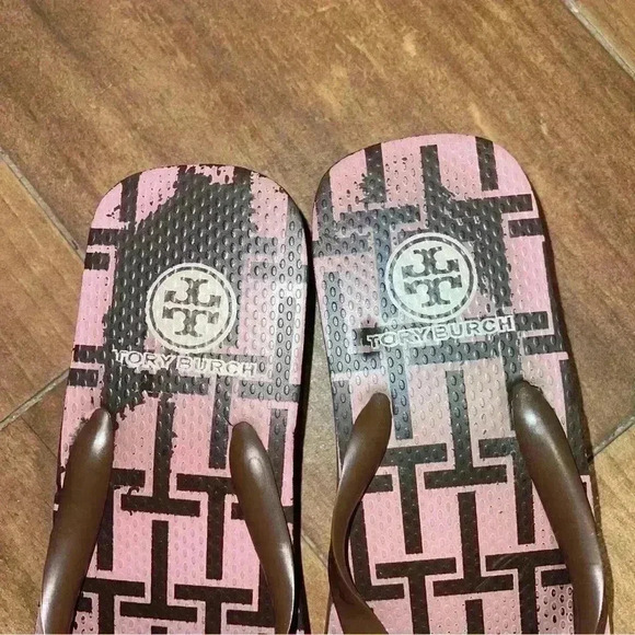 Tory Burch Platform Flip Flop Sandals Brown Size 7 - Picture 8 of 8